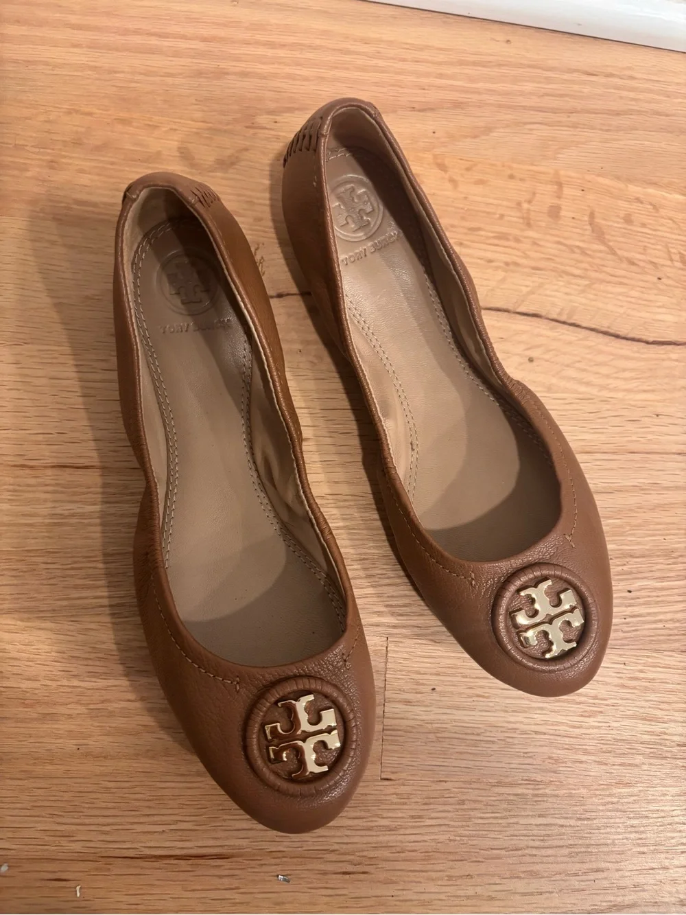 Tory Burch brown leather Ballet Flats size US 7